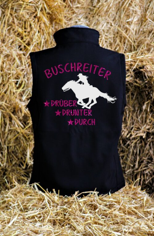 Softshell Weste GLITZER <br>"Buschreiter"