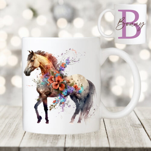 PFERDETASSE<br> "HORSE 9 + WUNSCHNAME" <br> PERSONALISIERT