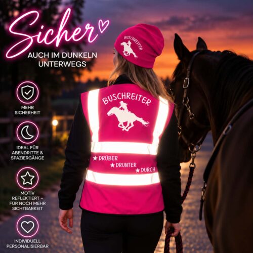WARNWESTE + BEANIE<BR> "BUSCHREITER"