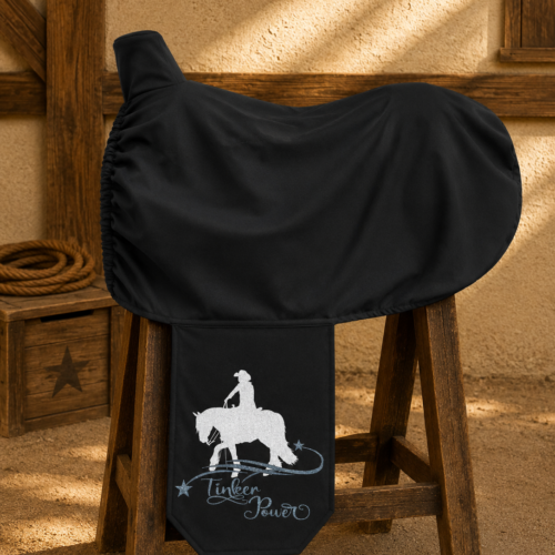 GLITZER<br>SATTELSCHONER SCHWARZ "WESTERN" <br> TINKER POWER <br>FARBAUSWAHL