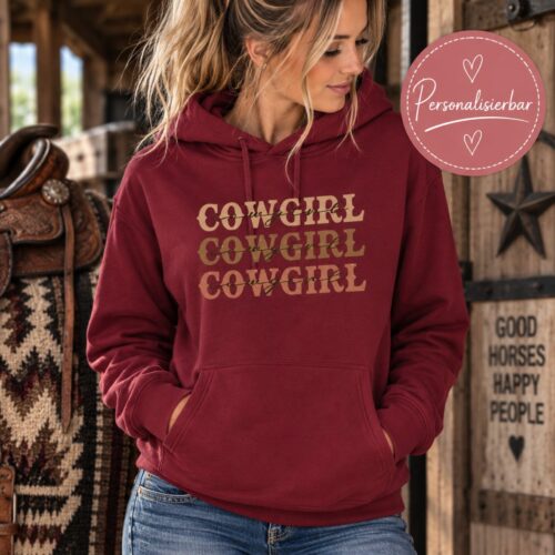 HOODIE<BR> „COWGIRL" <br> PERSONALISIERBAR
