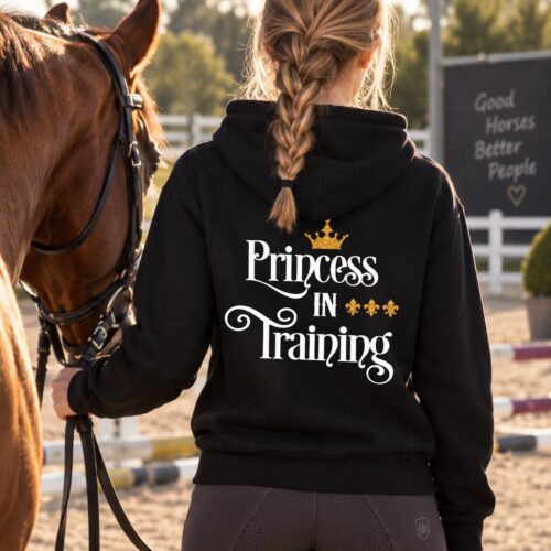 HOODIE - GLITZER <BR> „PRINCESS IN TRAINING" <br> PERSONALISIERBAR