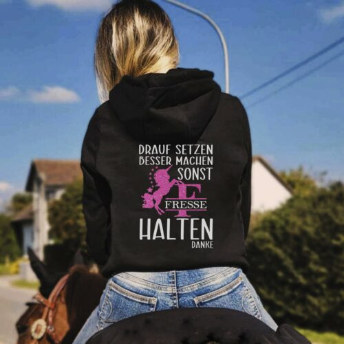 KAPUZENJACKE - GLITZER <BR> "DRAUF SETZTEN - BESSER MACHEN"<br> PERSONALISIERBAR