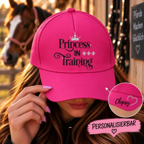 BASECAP GLITZER <br>"PRINCESS IN TRAINING" <br> PERSONALISIERBAR