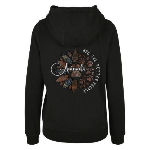 HOODIE<BR> „ANIMALS ARE THE BETTER PEOPLE" <br> PERSONALISIERBAR