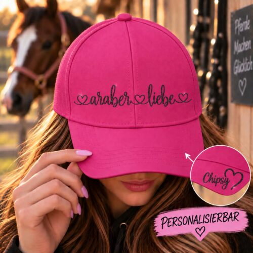 BASECAP GLITZER <br>  "WUNSCHRASSE ...LIEBE" <br> PERSONALISIERBAR