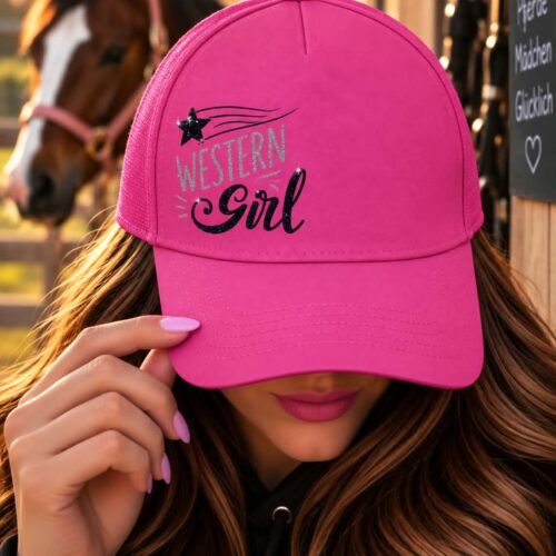 BASECAP GLITZER <br>  "WESTERN GIRL" <br> PERSONALISIERBAR