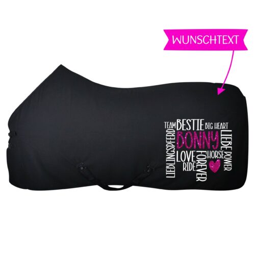 ABSCHWITZDECKE GLITZER<BR> „LETTERING NAME" <br> PERSONALISIERBAR