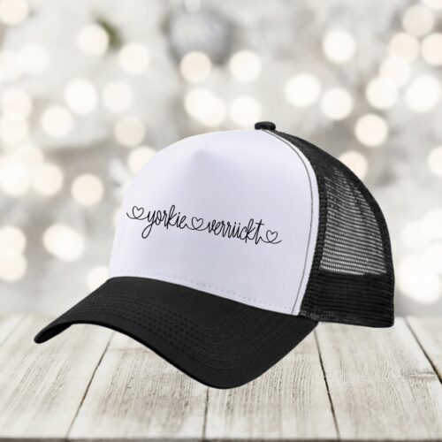 TRUCKER CAP HUNDE <br>"WUNSCHRASSE ...VERRÜCKT" <BR> PERSONALISIERBAR