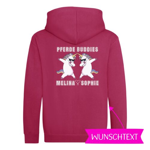 KINDER KAPUZENJACKE<BR> "PFERDE BUDDIES"<br> PERSONALISIERBAR