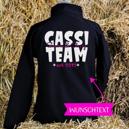 SOFTSHELL JACKE - GLITZER <br>"GASSI TEAM" <br> PERSONALISIERBAR