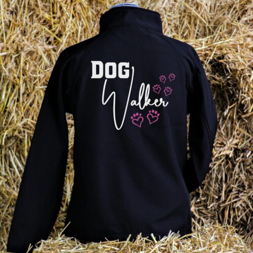 SOFTSHELL JACKE - GLITZER <br>"DOG WALKER PAWS" <br> PERSONALISIERBAR