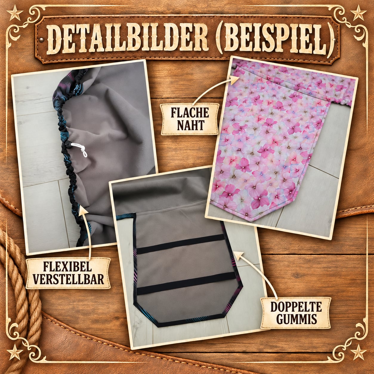 SATTELSCHONER "LEO" <br>„WUNSCHDESIGN"<br> PERSONALISIERBAR