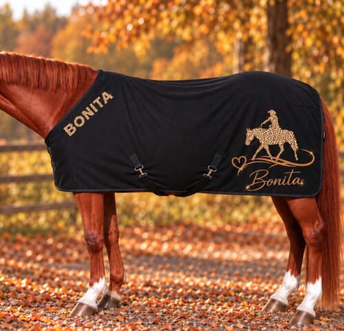 ABSCHWITZDECKE LEO <BR> „WUNSCHPFERD - HERZRANKE"<br> PERSONALISIERBAR