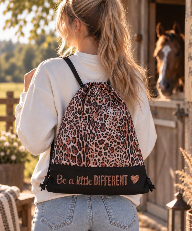 FREIZEITBEUTEL LEO <br> "BE A LITTLE DIFFERENT"