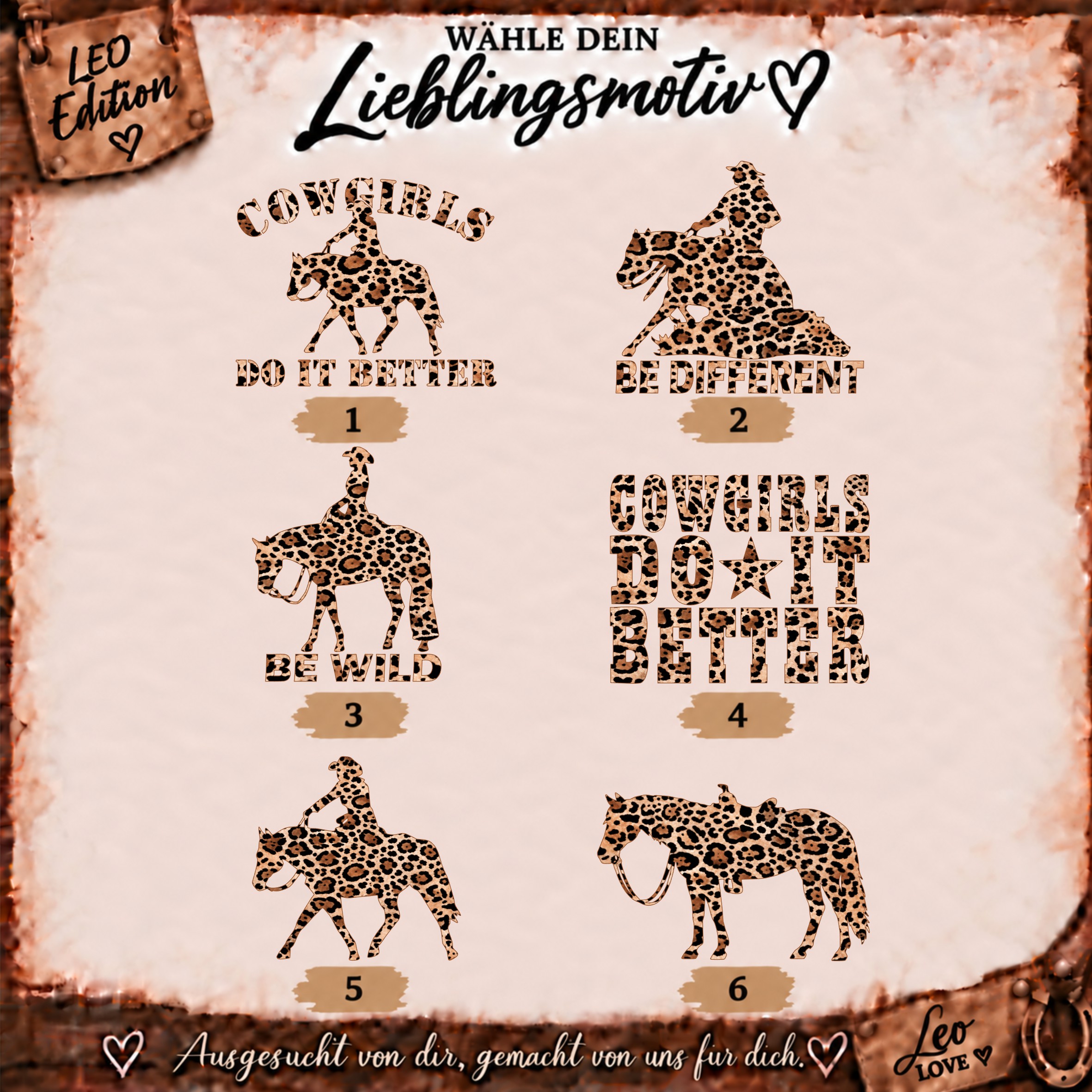 BÜGELMOTIV <BR> LEO PURE <BR>