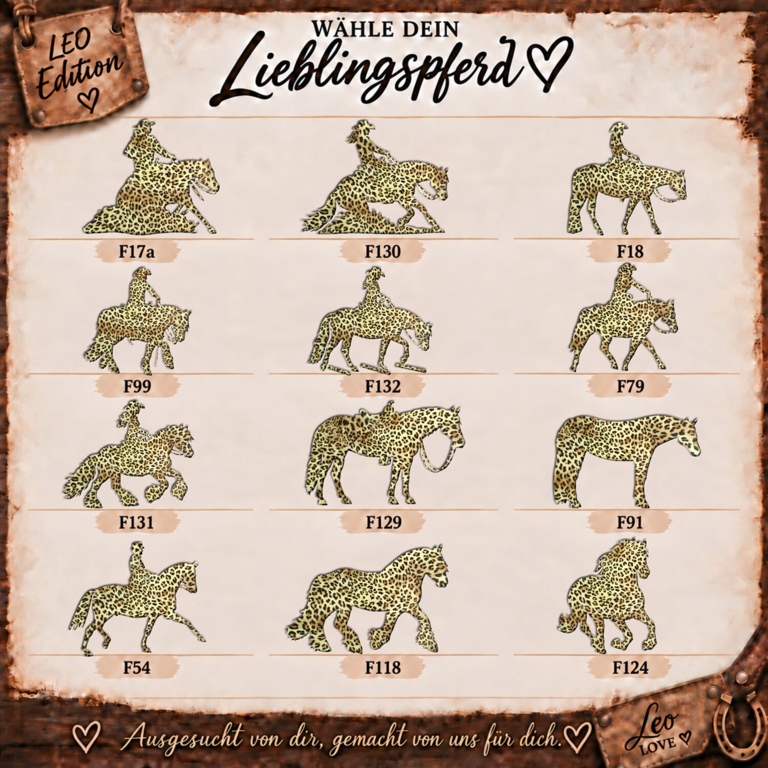 SATTELSCHONER "LEO" <br>„WUNSCHDESIGN"<br> PERSONALISIERBAR