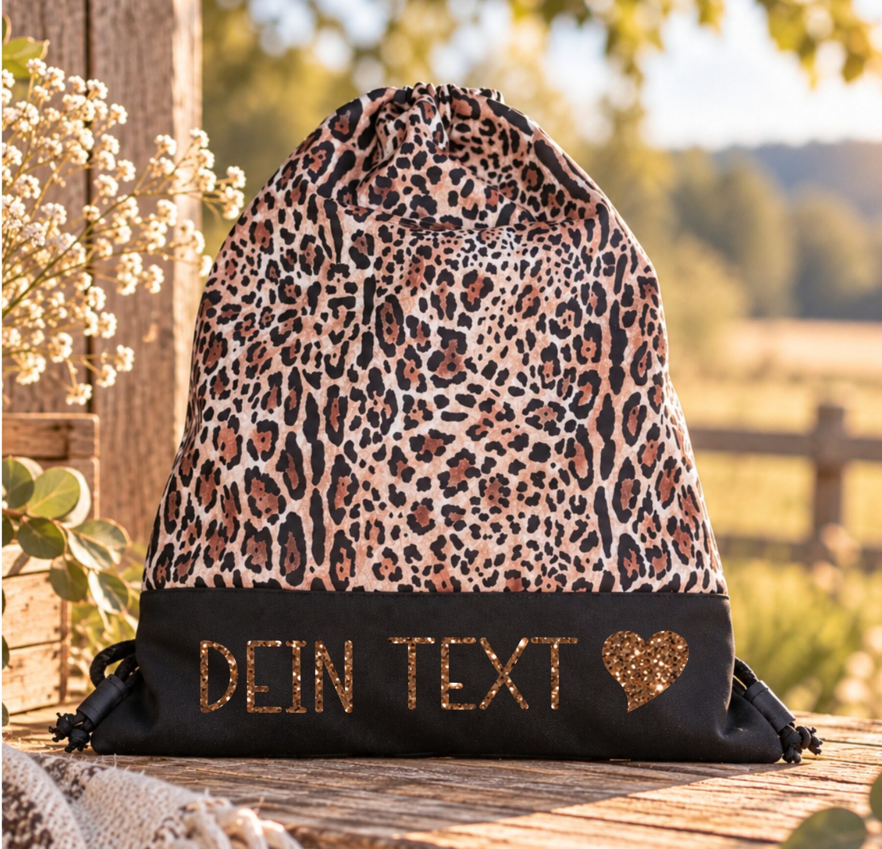 FREIZEITBEUTEL LEO <br> "WUNSCHTEXT"