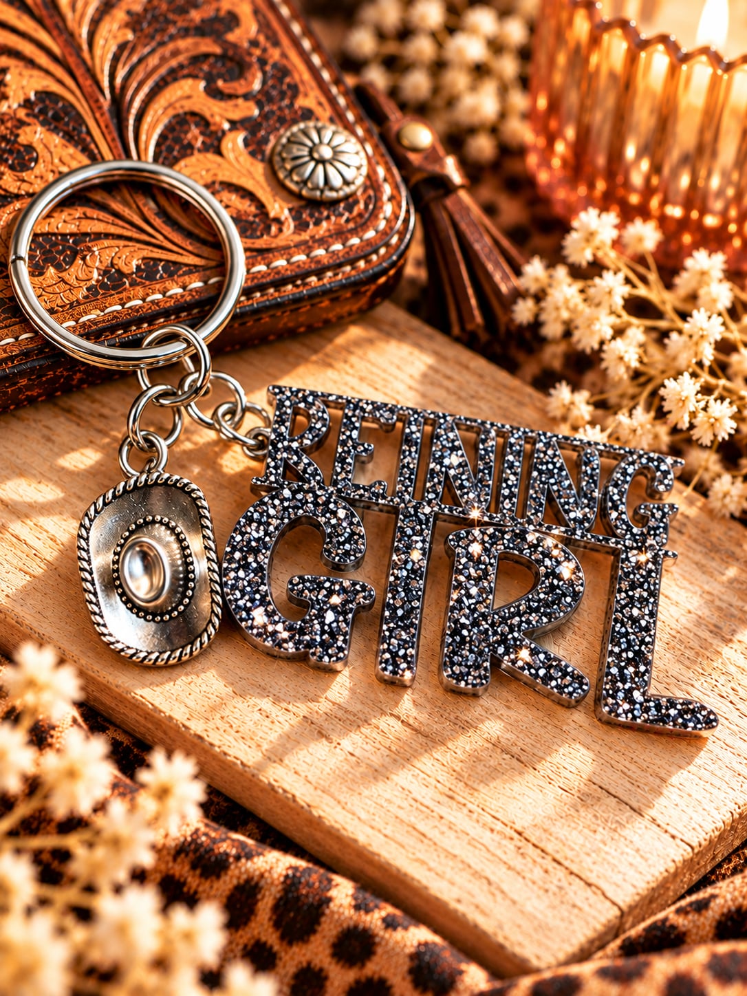 ANHÄNGER GLITZER <br> "REINING GIRL"