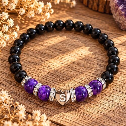 ARMBAND "PURPLE LOVE" <br> PERSONALISIERBAR