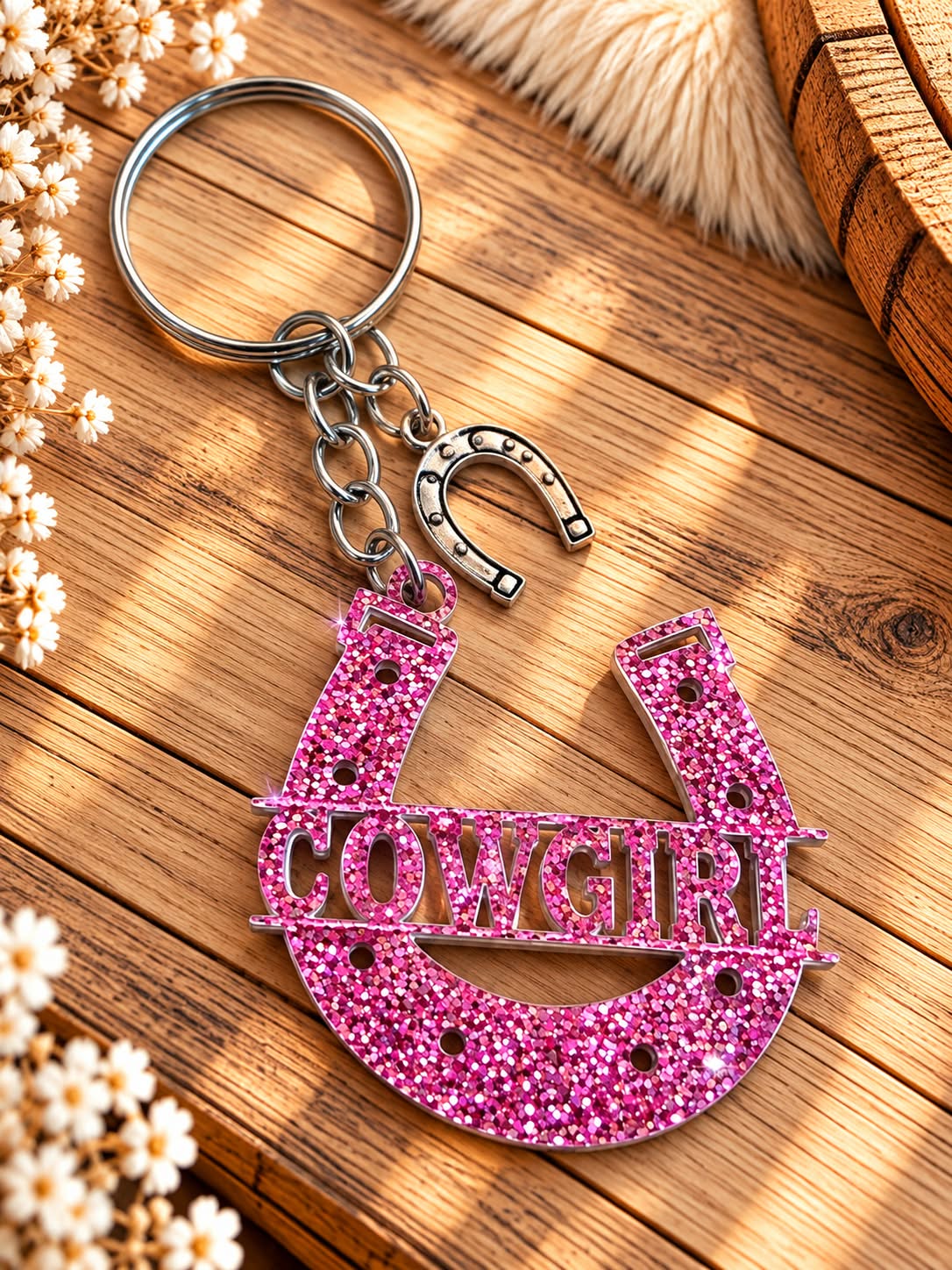 ANHÄNGER GLITZER <br> "COWGIRL"